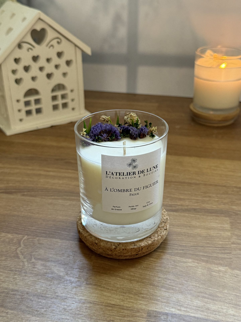 bougie fleurie figue