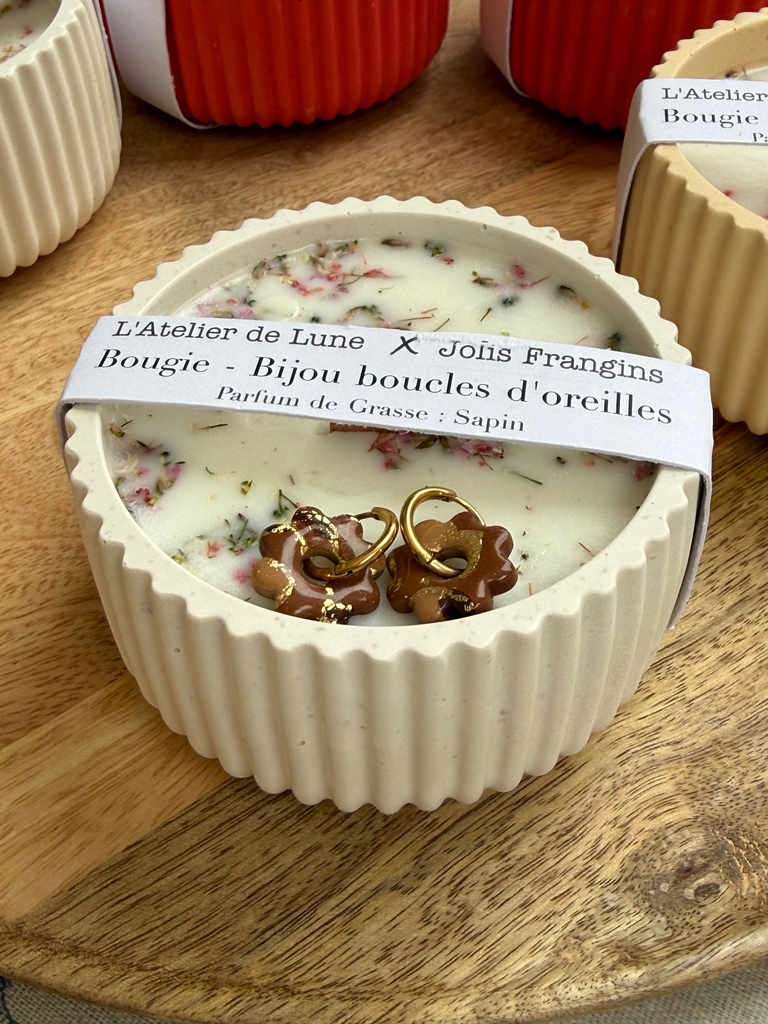 Bougie- Bijou SURPRISE boucles d’oreilles 