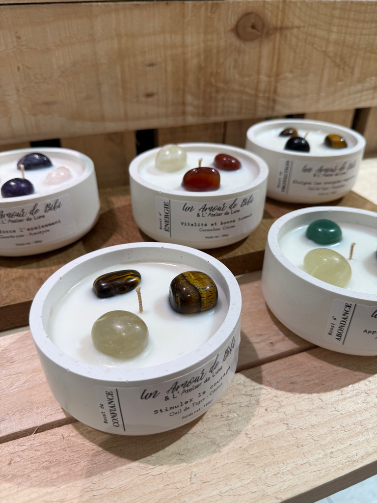 Lithothérapie - le BOOST en bougie (Boost de Protection)