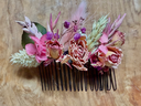 Peigne Cérémonie (rose/vert/beige)