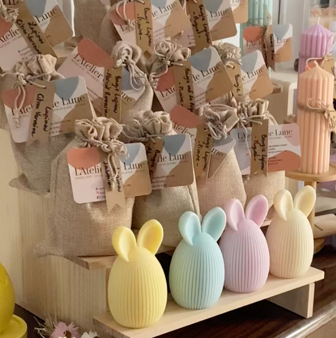 Bougie  Lapinou de Pâques - Jaune