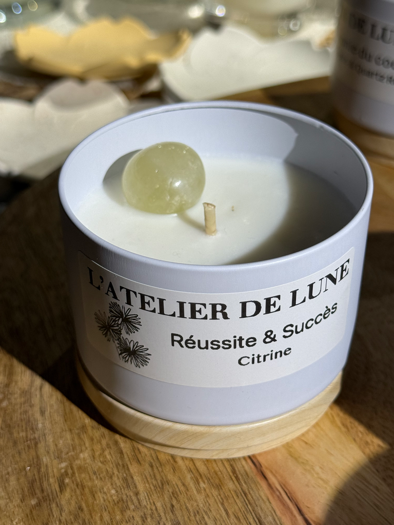 Bougie réussite et succès - citrine