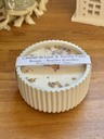 Bougie avec boucles d’oreilles (Figue) - Pot bleuté