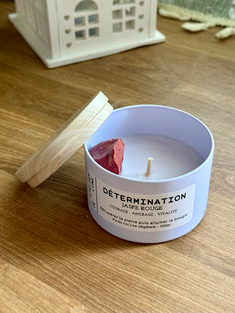 Bougie DETERMINATION - Jaspe Rouge